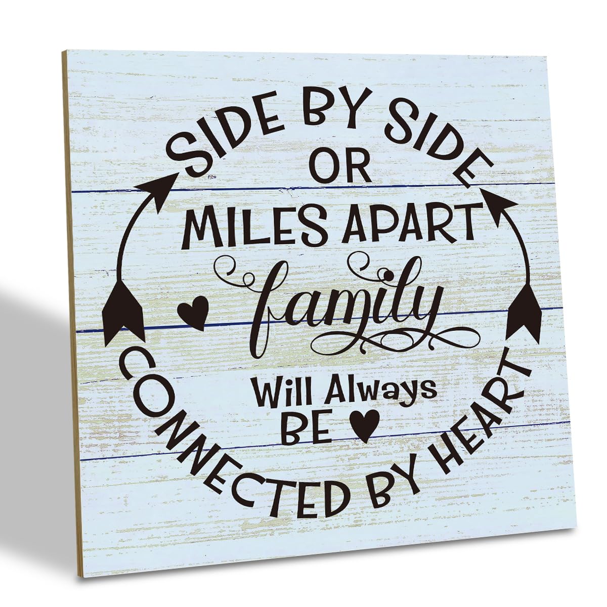 Panneau familial en bois cadeau famille plaque art table 15cm