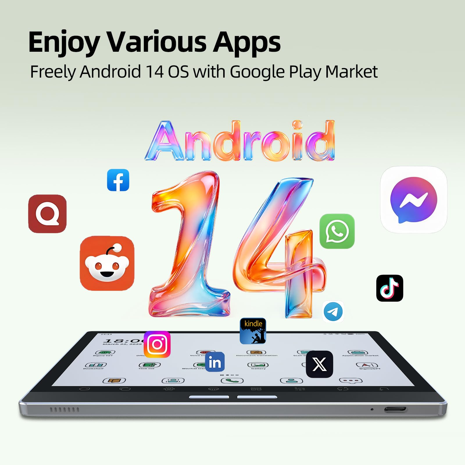 Bigme B751CS 7-calowy e-tablet z wyświetlaczem Kaleido 3, czytnik e-booków, ulepszona częstotliwość odświeżania i system Android Open 14