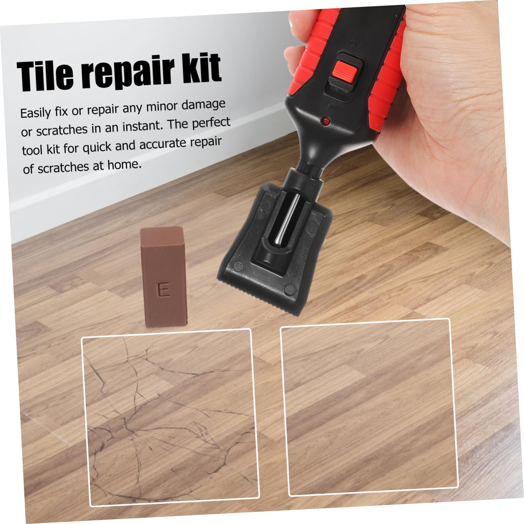 Ipetboom Hardwood Floor Filler Repair Laminate Floor Scratch Fixer 1 Set Instant Fix Tool Kit for Home