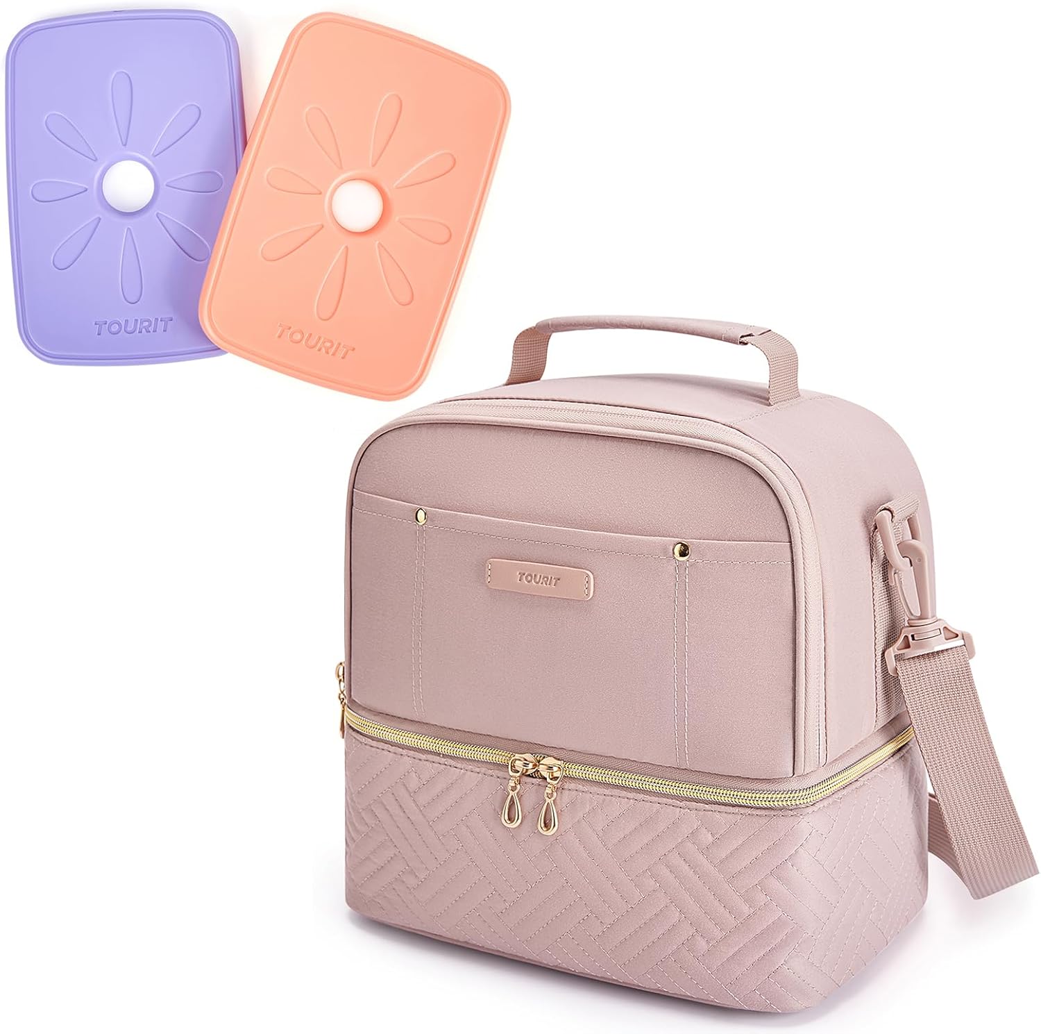 TOURIT Lunch Bag and 2 Ice Packs for Women Bargain Perfect Combination