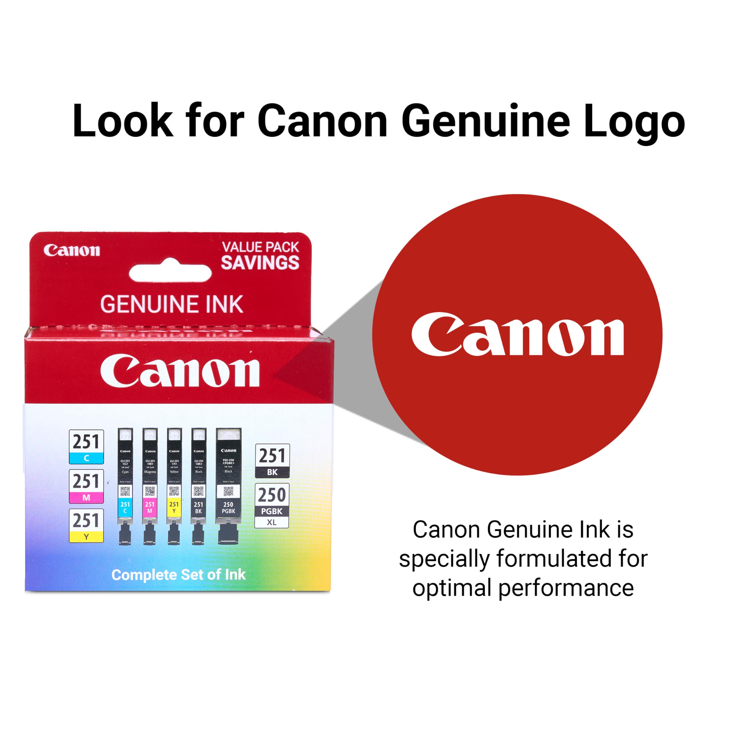 Amazon.com: Canon PGI-250XL/CLI-251 Genuine Five Color Value Pack