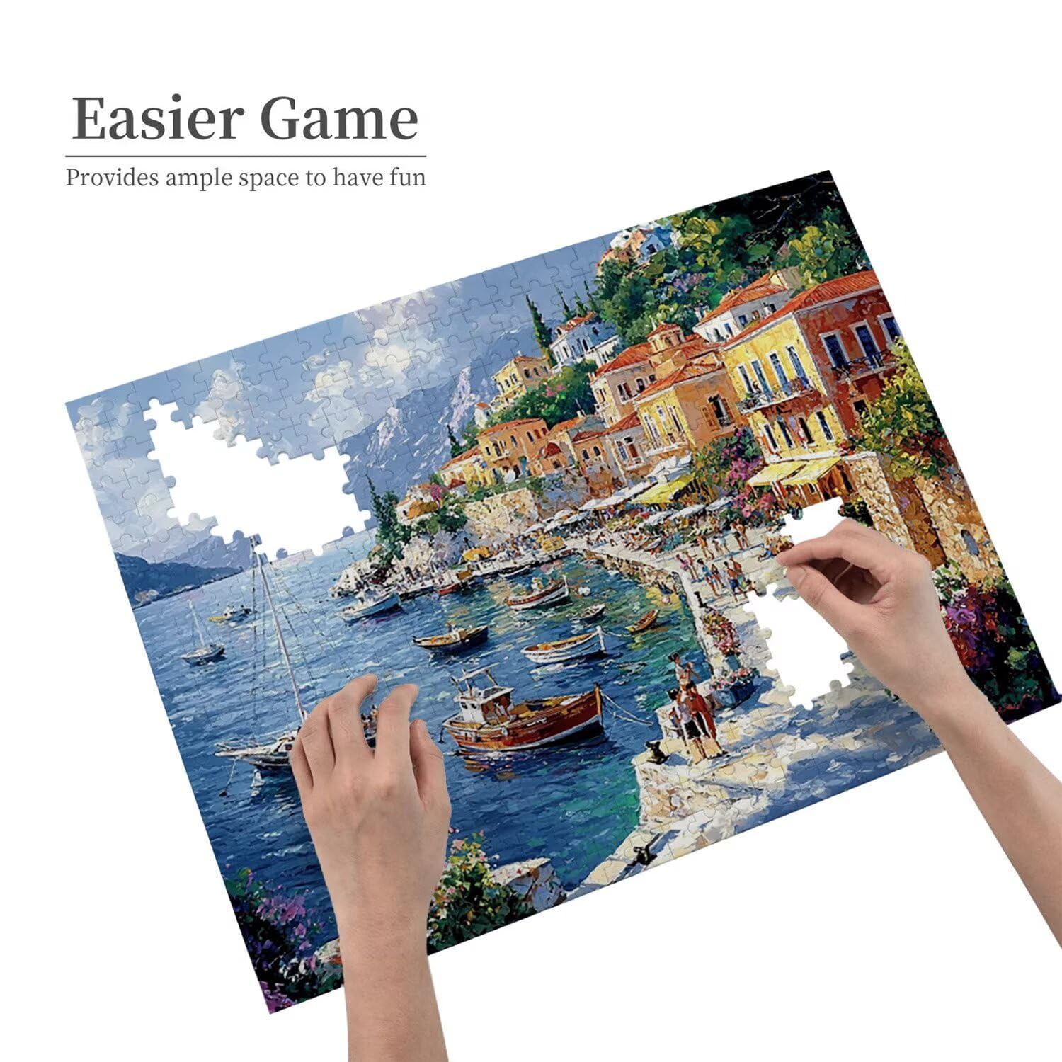 Puzzle in Legno per Adulti 1500 Pezzi | Vista sul porto| Giocattoli Educativi | Puzzle Adulti E Famiglie Decor | Dimensione Di 87x57cm | Regalo Adultis | Regali Natale (Formato: 34.8x22.8in) o-242