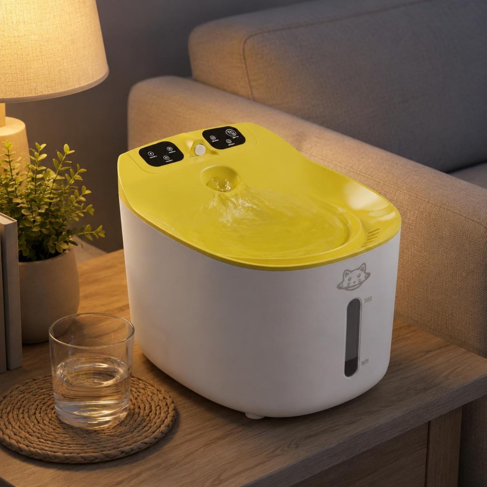 Dispenser Acqua Automatico per Abbeveratoio Dispositivo Serbatoio con Attivazione Automatica Zona Ampia E Filtrazione Multistadio Adatto per Famiglie con Animali Casa, Bianco