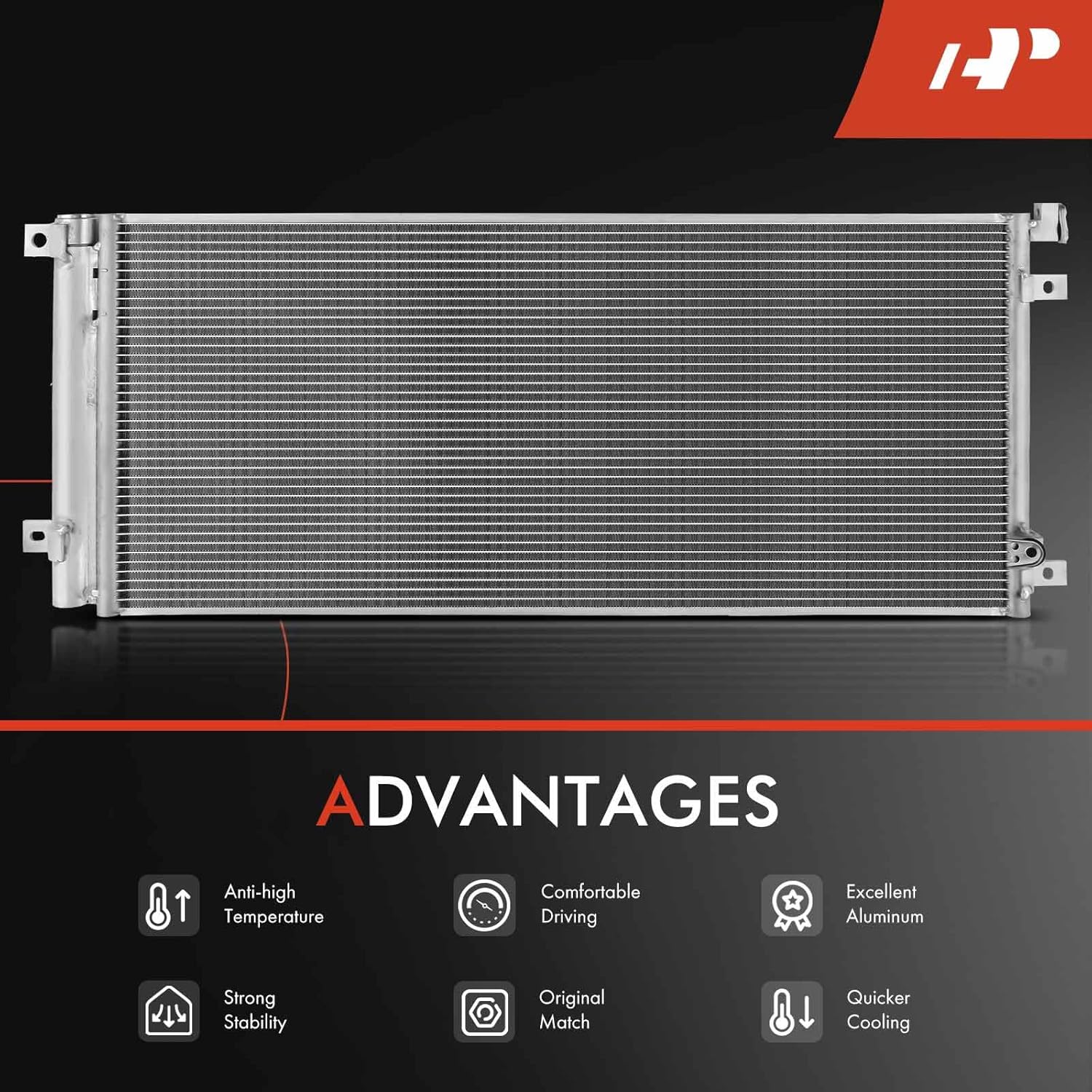 A-Premium Air Conditioning A/C Condenser Compatible with Honda Civic 2016-2021 L4 1.5L, Replace# 80100TBCA01