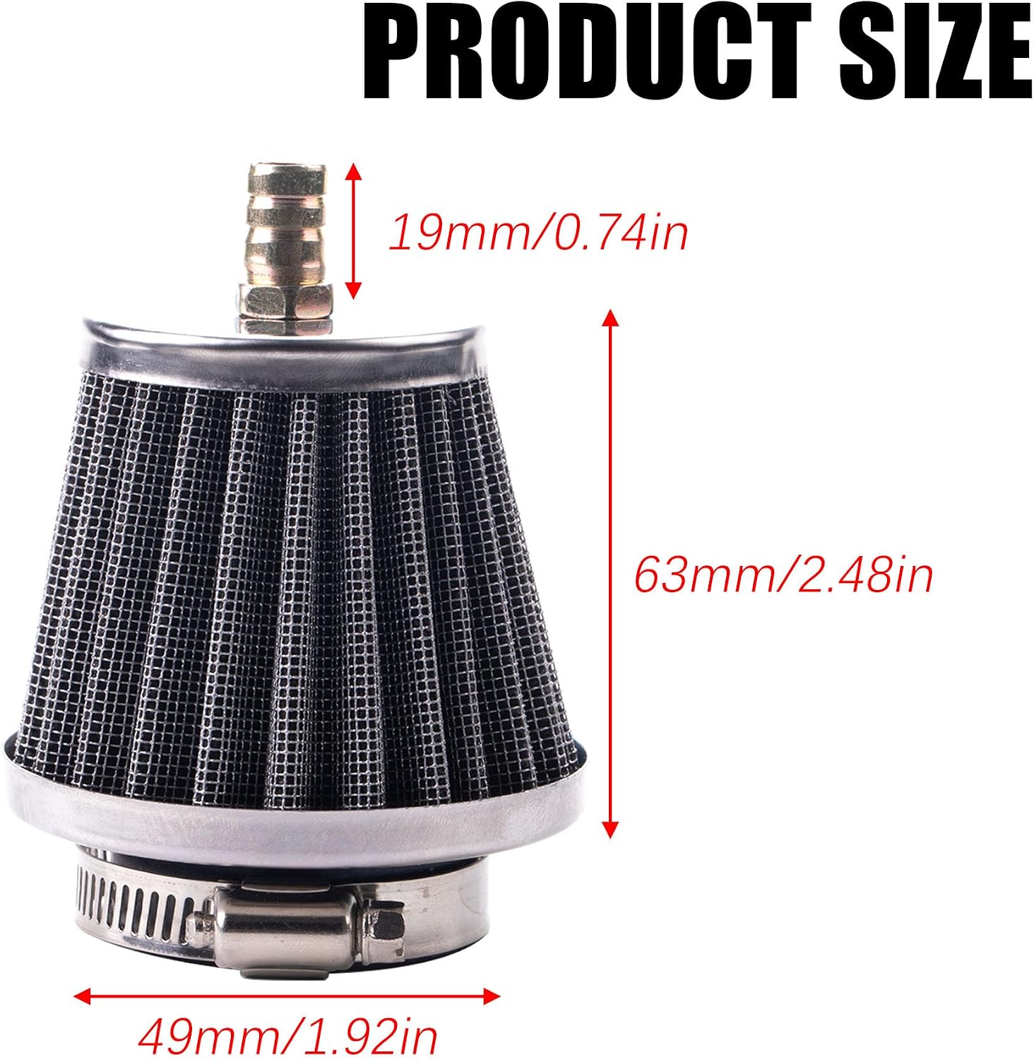 JINGKE 35mm Air Filter for 50cc 70cc 90cc 125cc 110cc 150cc ATV Quad Dirt Bike Pit Bike Dune 4 Wheeler Buggy
