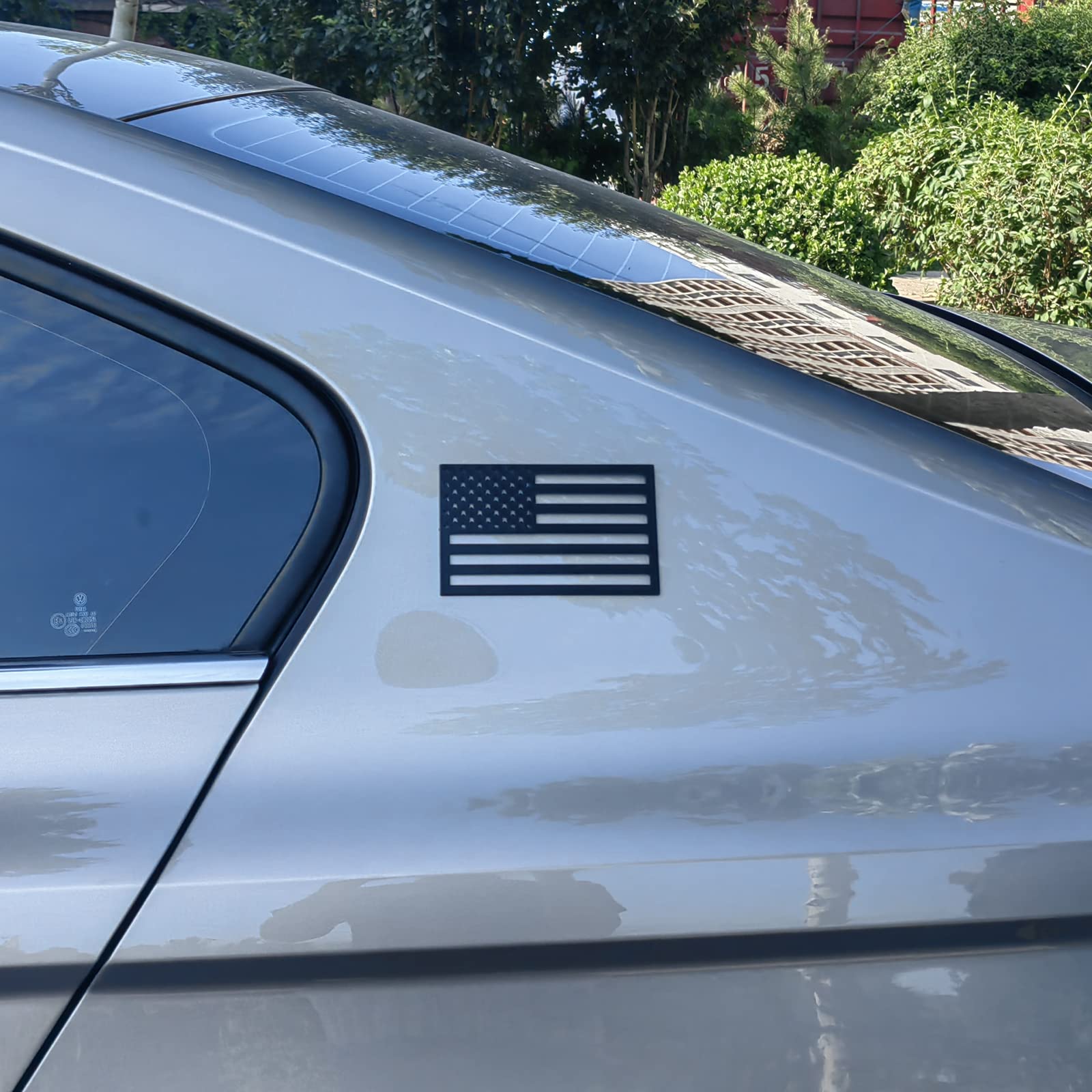 Ruwshuuk Adesivo per Auto in Metallo con Bandiera Americana,Adesivi per Auto con Bandiera Americana,Decalcomania per Distintivo Patriottico da 2 Pezzi - Resistente Adesivo Patriottico in Metallo e