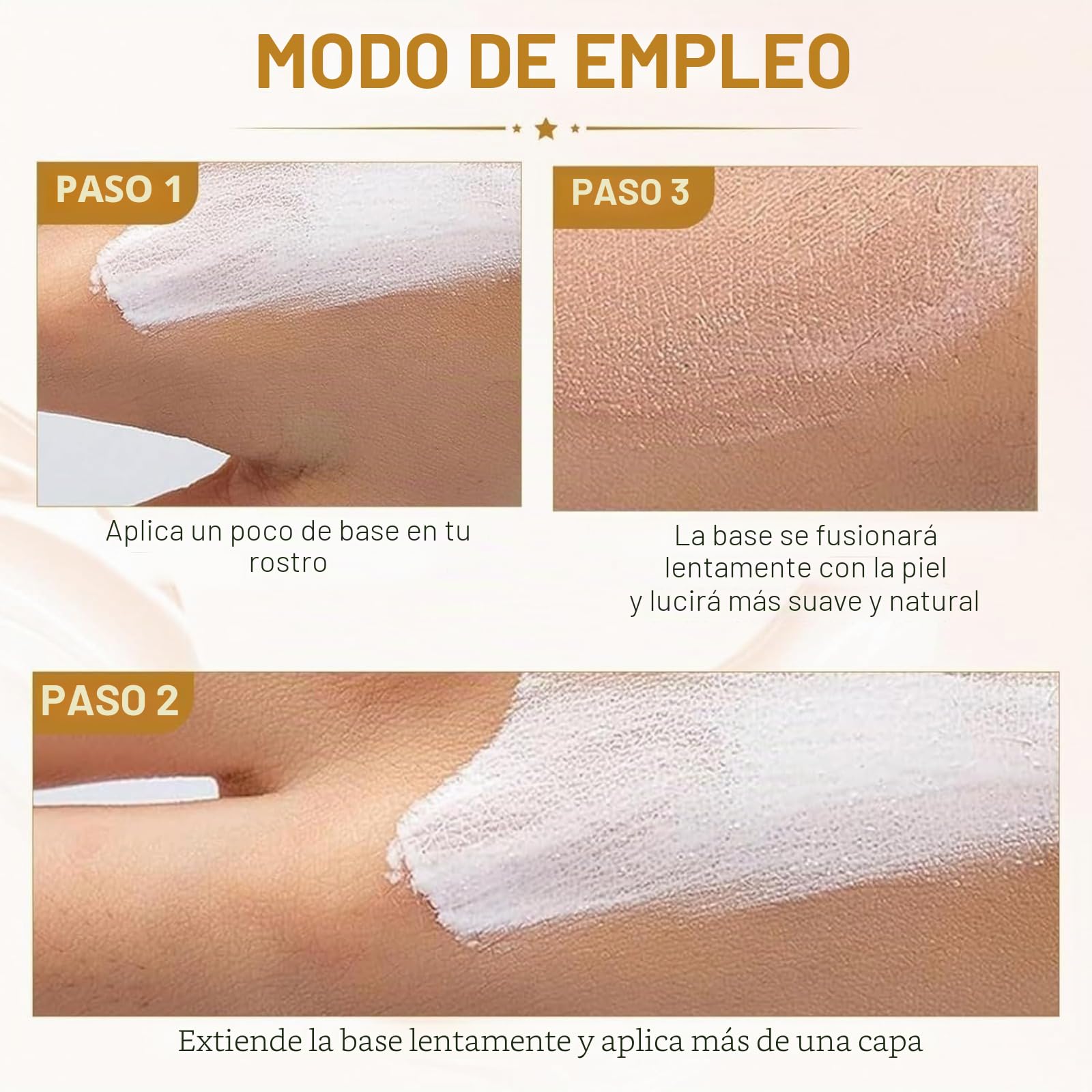 COSMIVELLA Base De Maquillaje 4 En 1 SPF50+,Hidratante Antiedad,Cubre Y Unifica Tu Tono De Noche,Ligera Para Gym, Deporte Y Baile (2 pieza)