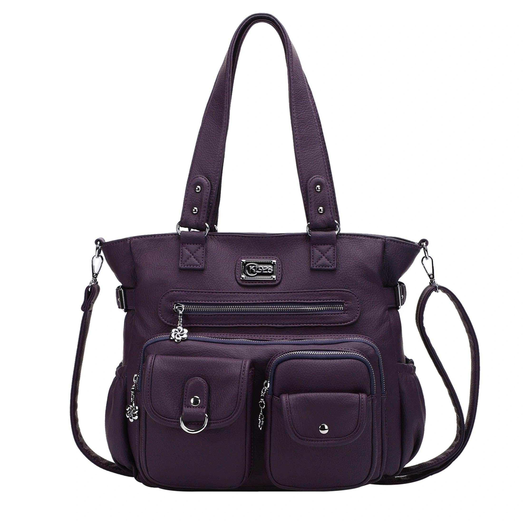 KL928 Borsa a Tracolla per Donna, Hobo Borse Morbide in pelle PU Multi-Tasca, Borse a Mano Regolabile Rimovibile, Borse a Spalla adatto per Ragazze