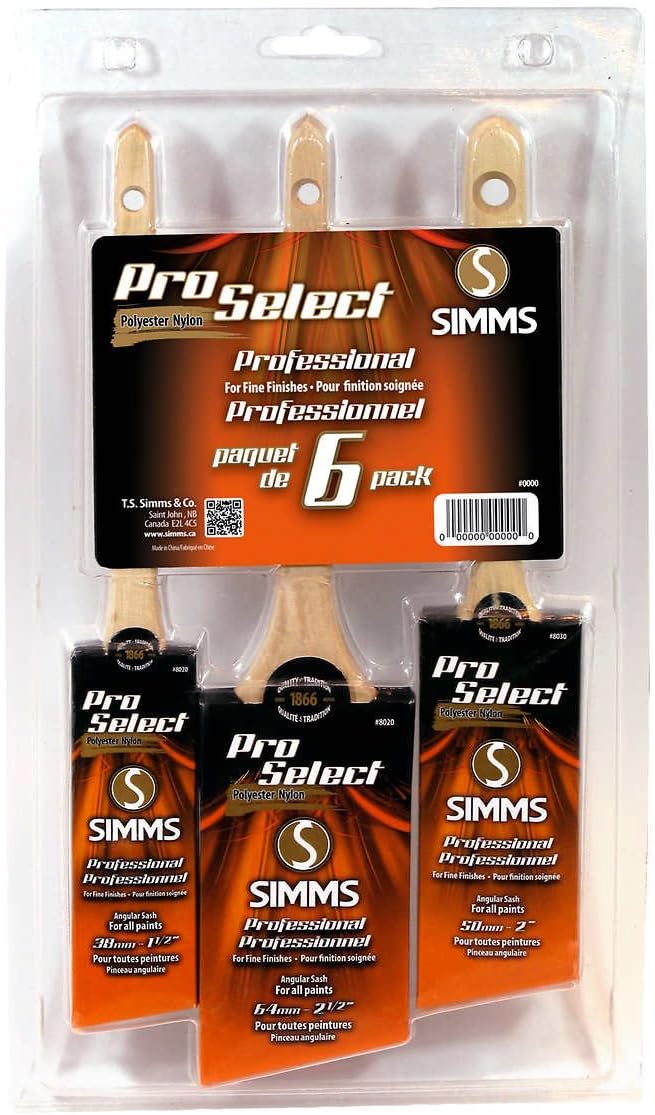 Simms Professional Paint Brushes 6 Pack Amazon.ca Tools & Home
