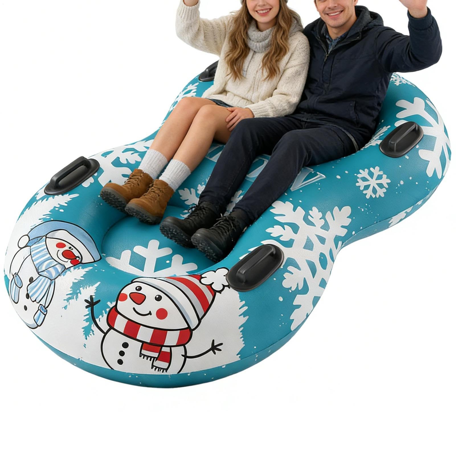 Tube à Neige, Luge Gonflable résistant à 2 Places - Tubes de Neige d'extérieur, pour Adolescents Adultes et