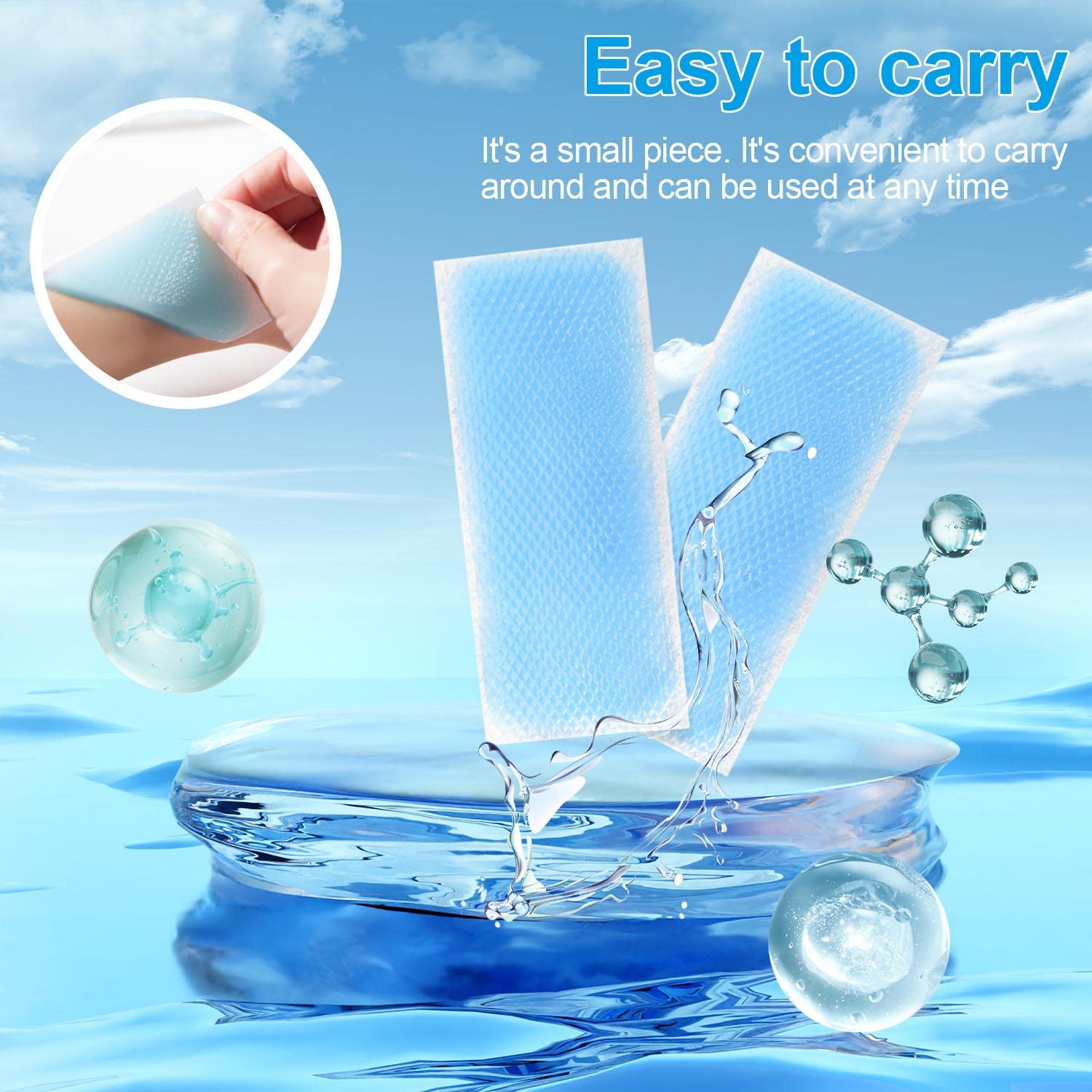 50 Pezzi Ghiaccio Gel, Cerotti Refrigeranti, Patch di Raffreddamento, Cefalea Rinfrescante Cerotto Freddo per Febbre, Sollievo Dalla Febbre, Alleviare la Stanchezza