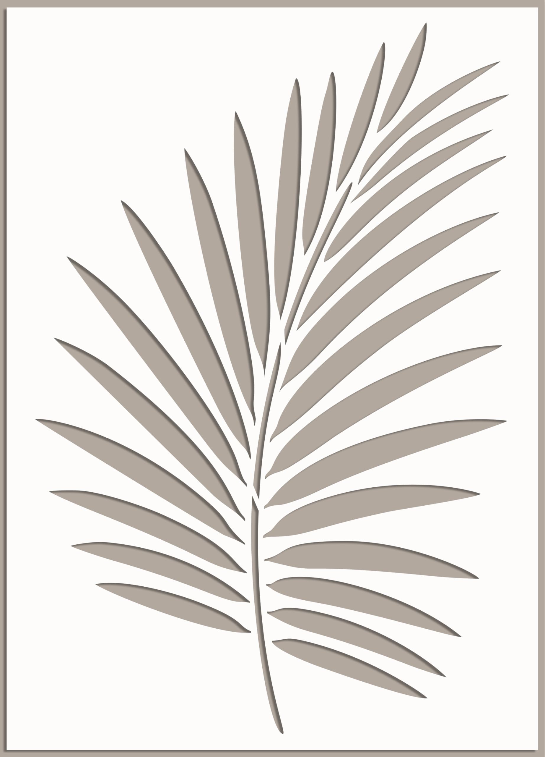 ED Laser Studio Tropical Palm Leaf Large Walls Stencils Paint Furniture Canvas Fabric Wood Patio Floor Home Decor Garden Concrete Crafts Art - Reusable Template FL154