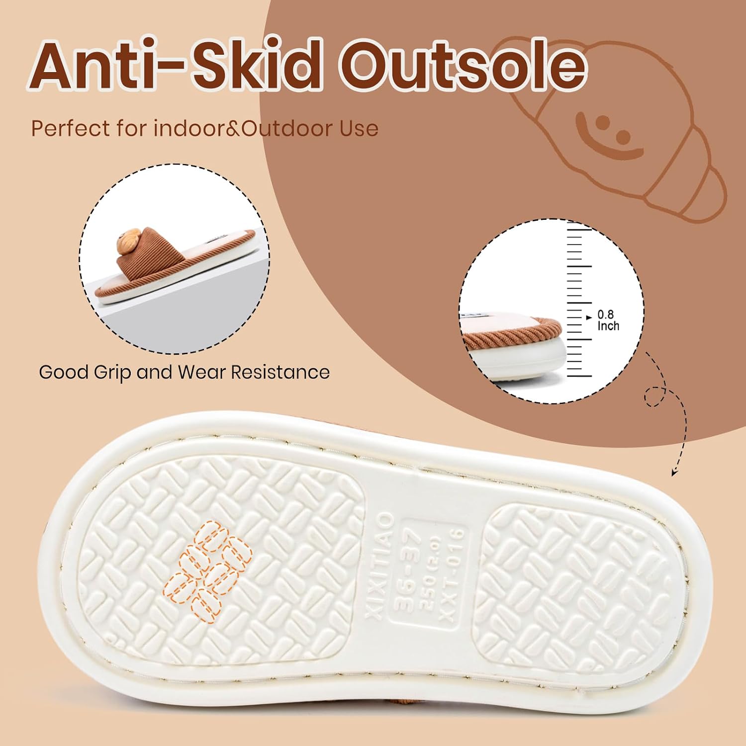 XIXITIAO Cute House Slippers for Women Men Indoor Cozy Memory Foam Slip On Open Toe Slippers Funny Comfy Cartoon Slippers