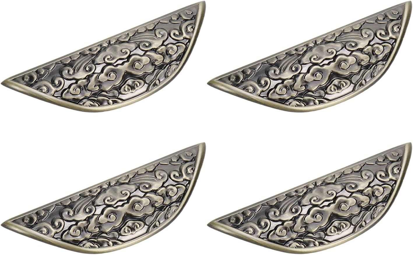 Wealrit 4 Pcs Vintage Drawer Pulls Finger Edge Handles Concealed ...