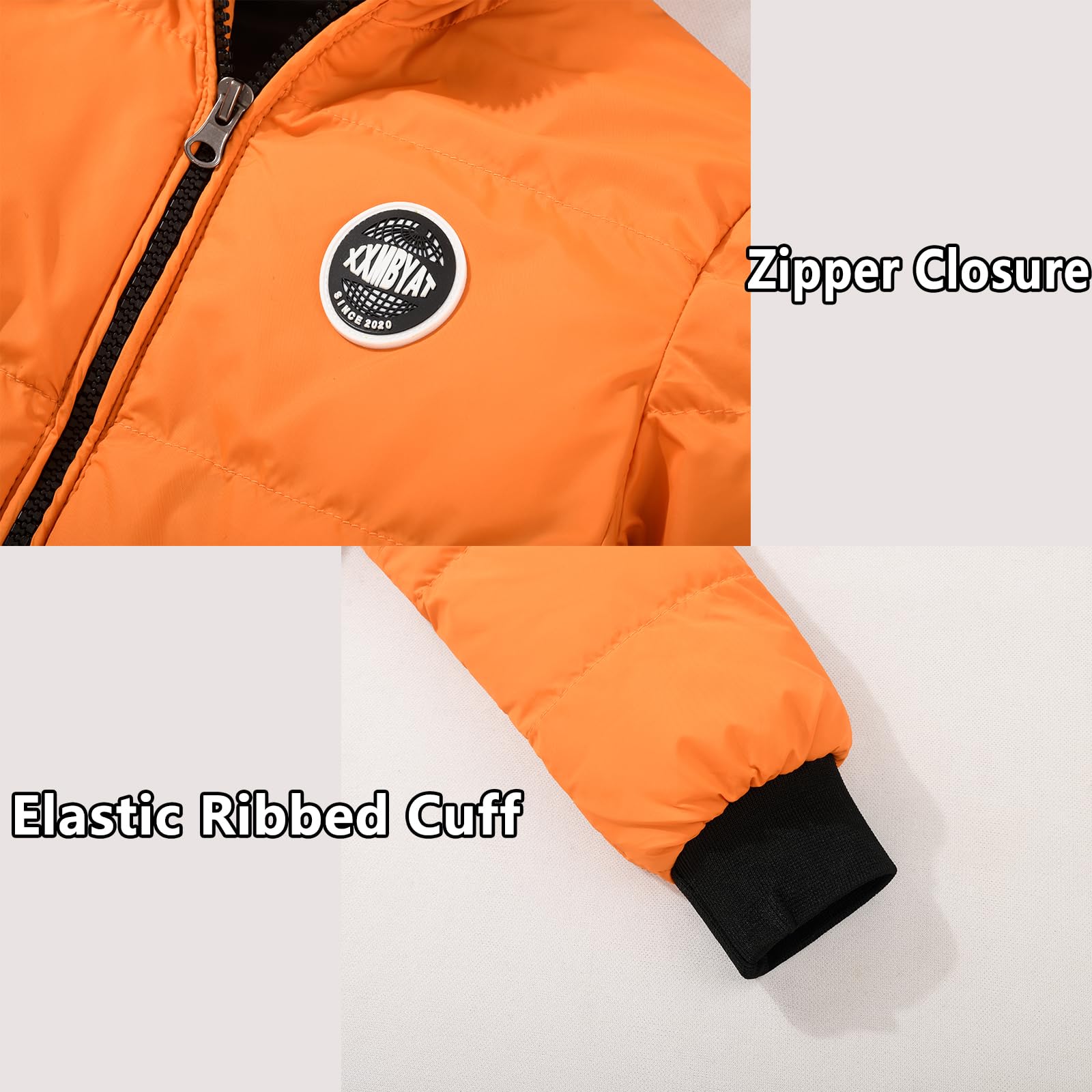 JOYSON Piumino leggero per bambini, alla moda, casual, impermeabile, imbottito, antivento, invernale, per la scuola