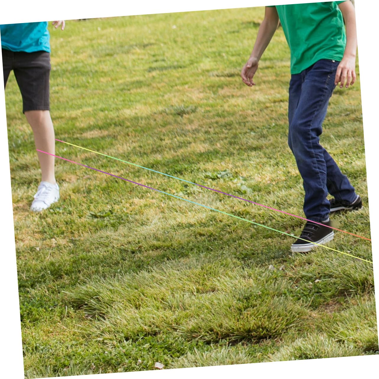 2 Piezas Bandas Elásticas de Salto para Cuerda Saltarina Colorida y Resistente Juguetes Deportivos Portátiles para Ejercicio Infantil y Actividades al Aire
