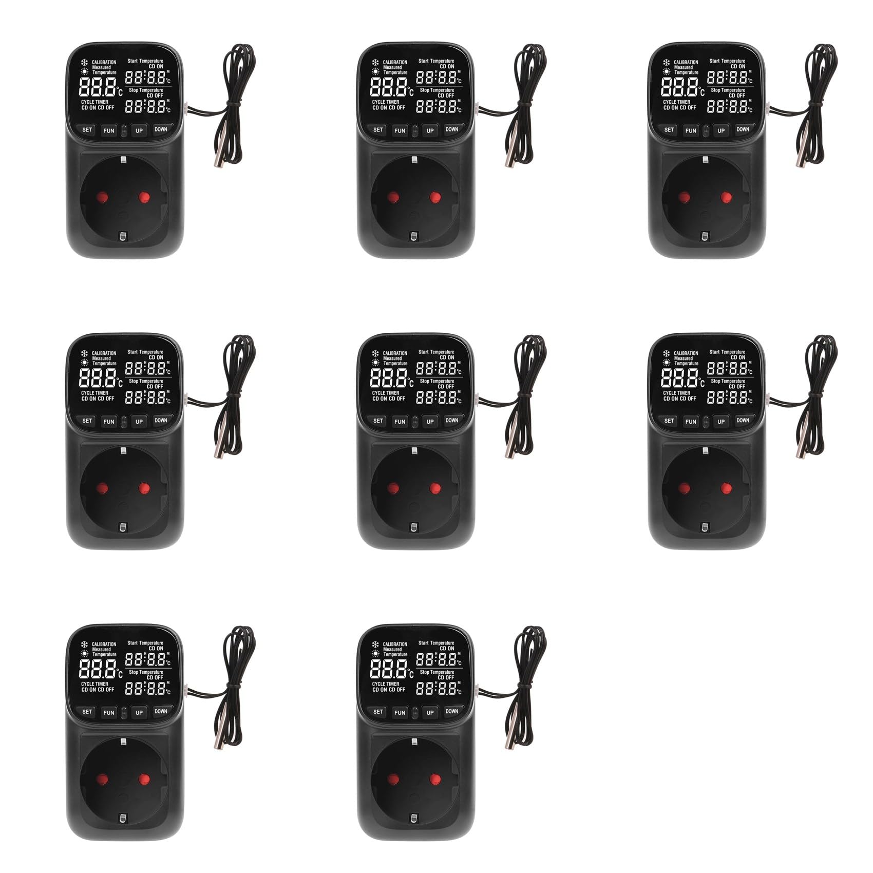 Prise de contrôle de température double mode chaud froid avec minuterie