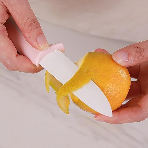 Miniatura 11 de Cuchillo de pelar de cerámica  4 pulgadas con hoja de cerámica afilada y cubierta única de hipopótamo  Cuchillo de cocina con mango de frutas y