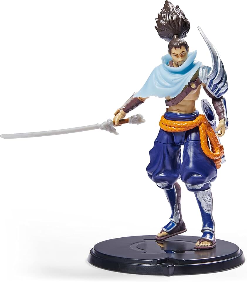League of Legends 4-Inch Yasuo Collectible Figure w/ Premium Details and Sword Accessory, The Champion Collection, Collector Grade, Ages 12 and Up