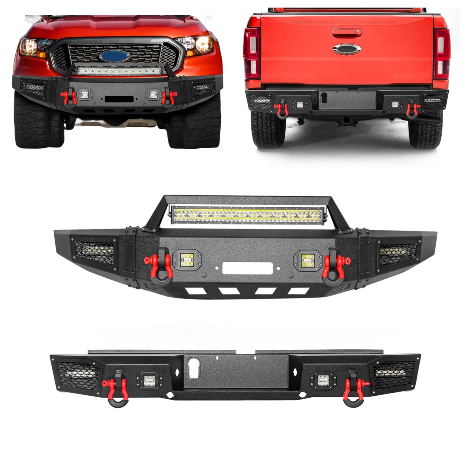 Ford Ranger Rear Tube Bumper Ford Ranger Rear Prerunner Style Bumper
