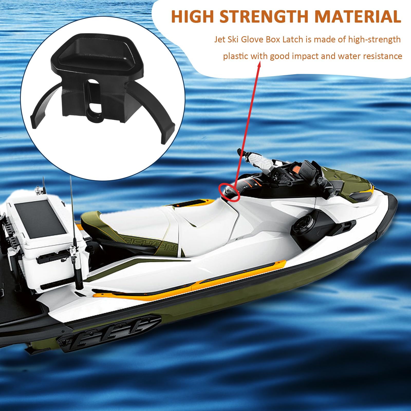 2Pcs Glove Box Latch Replacement For Sea-Doo GTX RXT Wake Pro Fish Pro – 264000133