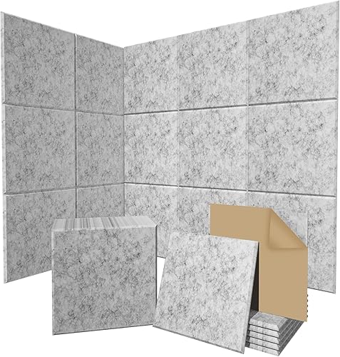 Miniatura 11 de Paquete de 56 Paneles de Espuma Acústica |1"x12"x12" Paneles de Pared Acústicos de Recuperación Rápida |Paneles Reductores de Sonido de Alta Paquete