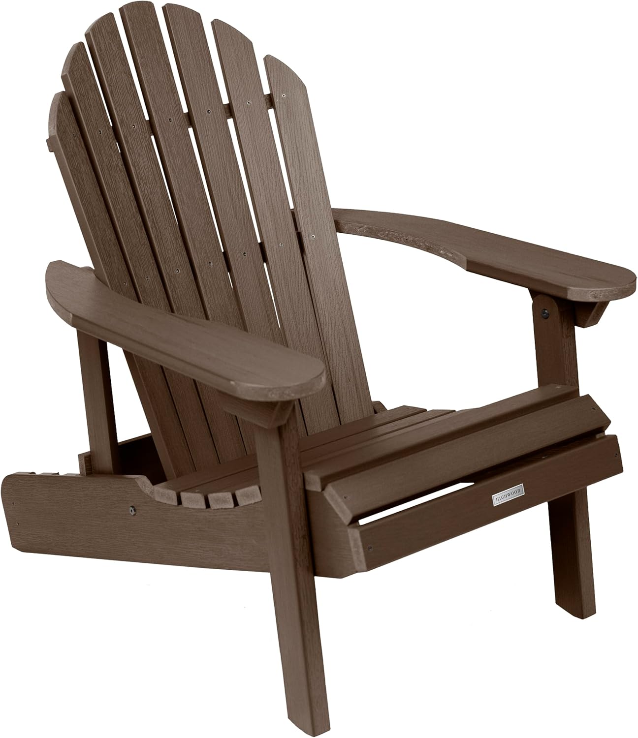 highwood AD-KITCHL1-ACE Hamilton Folding & Reclining Adirondack Chair with Ottoman, Weathered Acorn