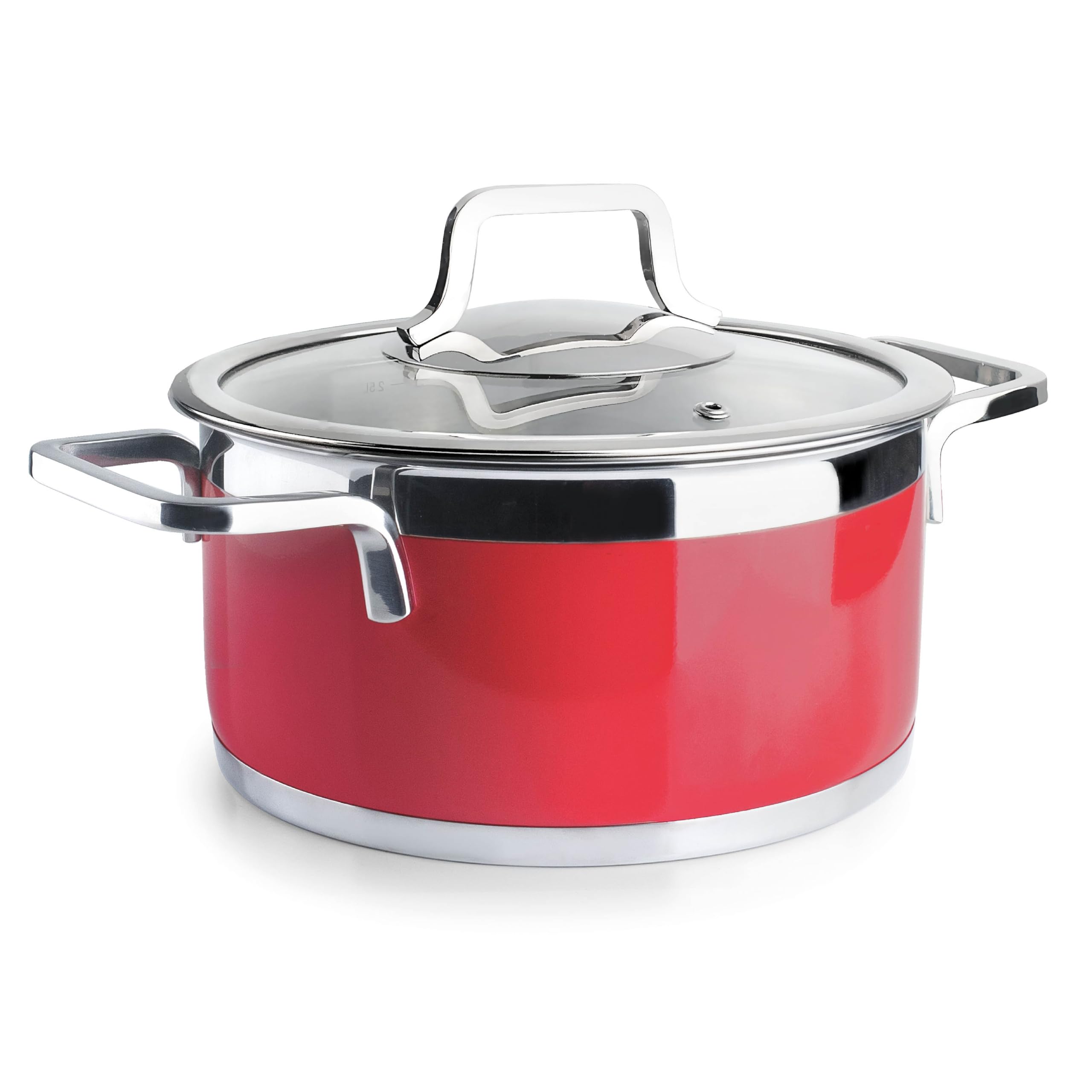 Lacor 15324 - Cacerola Buffet con tapa Red, Acero inoxidable 18/10