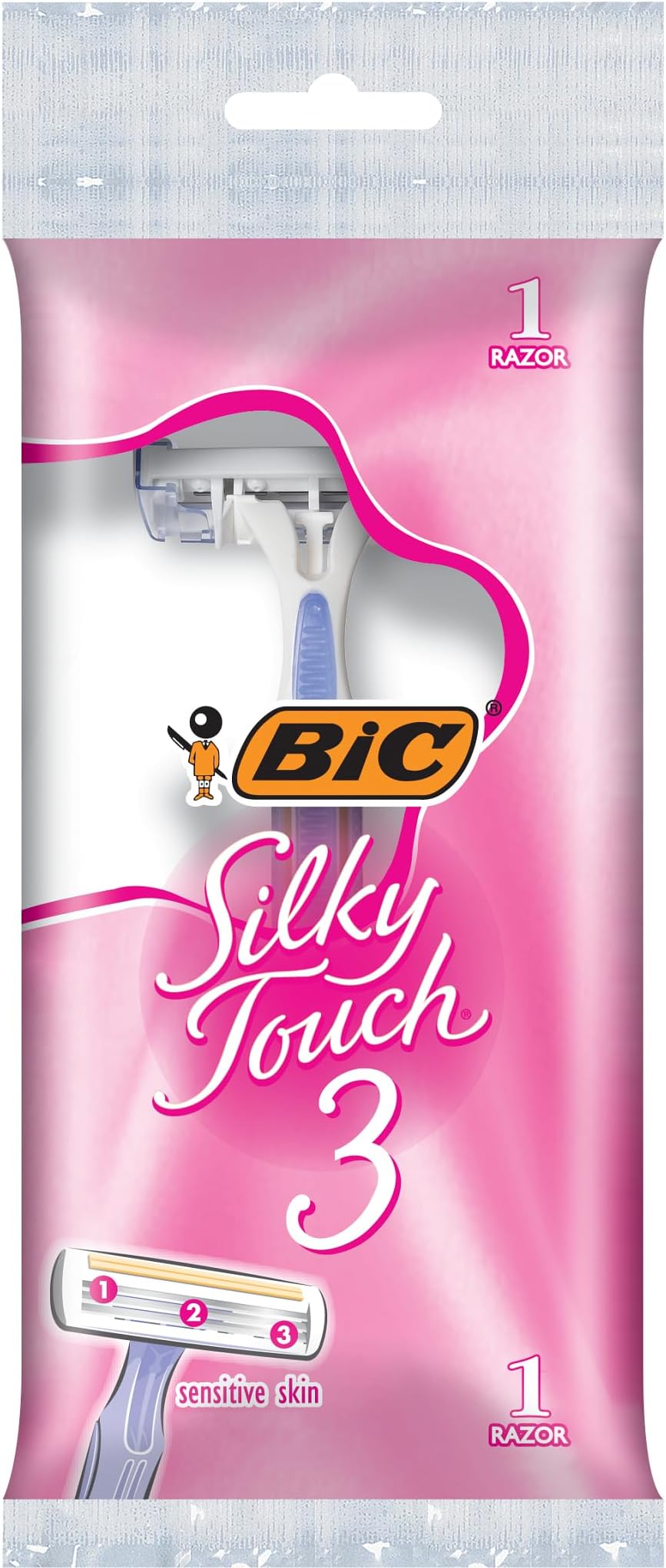 BIC Silky Touch 3 Women's Disposable Razors, with 3 Blades