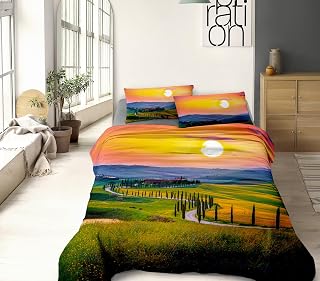 IlGruppone Completo Letto Lenzuola 100% Cotone Set Lenzuolo Moderno Sotto Sopra Federe Due Stampe In Altissima Definizione - Dis65Tuscany - Matrimoniale