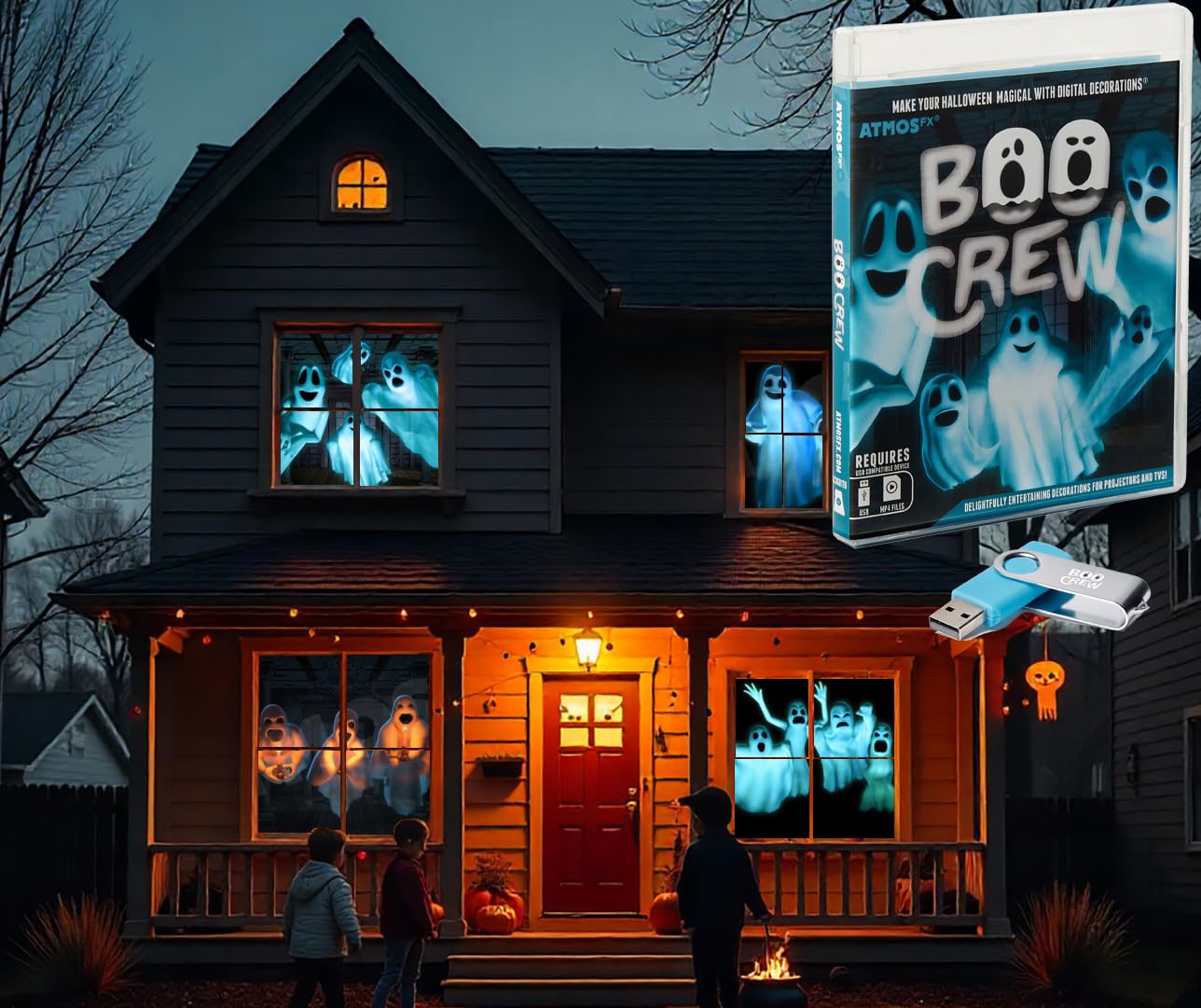 AtmosFX Halloween Digital Decoration USB - Boo Crew