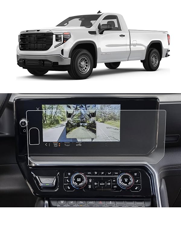For 2026 GMC Sierra Matte Anti-glare Screen Protector -2022-2026 Sierra 1500 (AT4/AT4X/Denali/Denali Ultimate) & 2024-2026 Sierra 2500HD/3500HD Accessories 13.4Inch 9H Tempered Glass Screen Protector by BIXUAN - Used condition - US$12.83