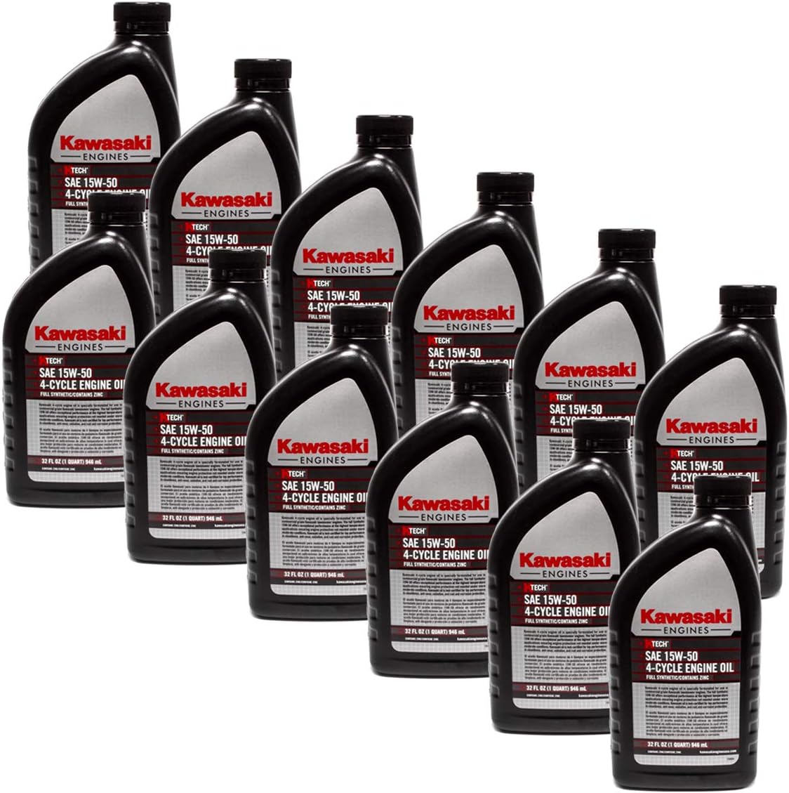 12PK Genuine OEM 15W50 Motor Oil Quart 4-Cycle K-Tech 99969-6501