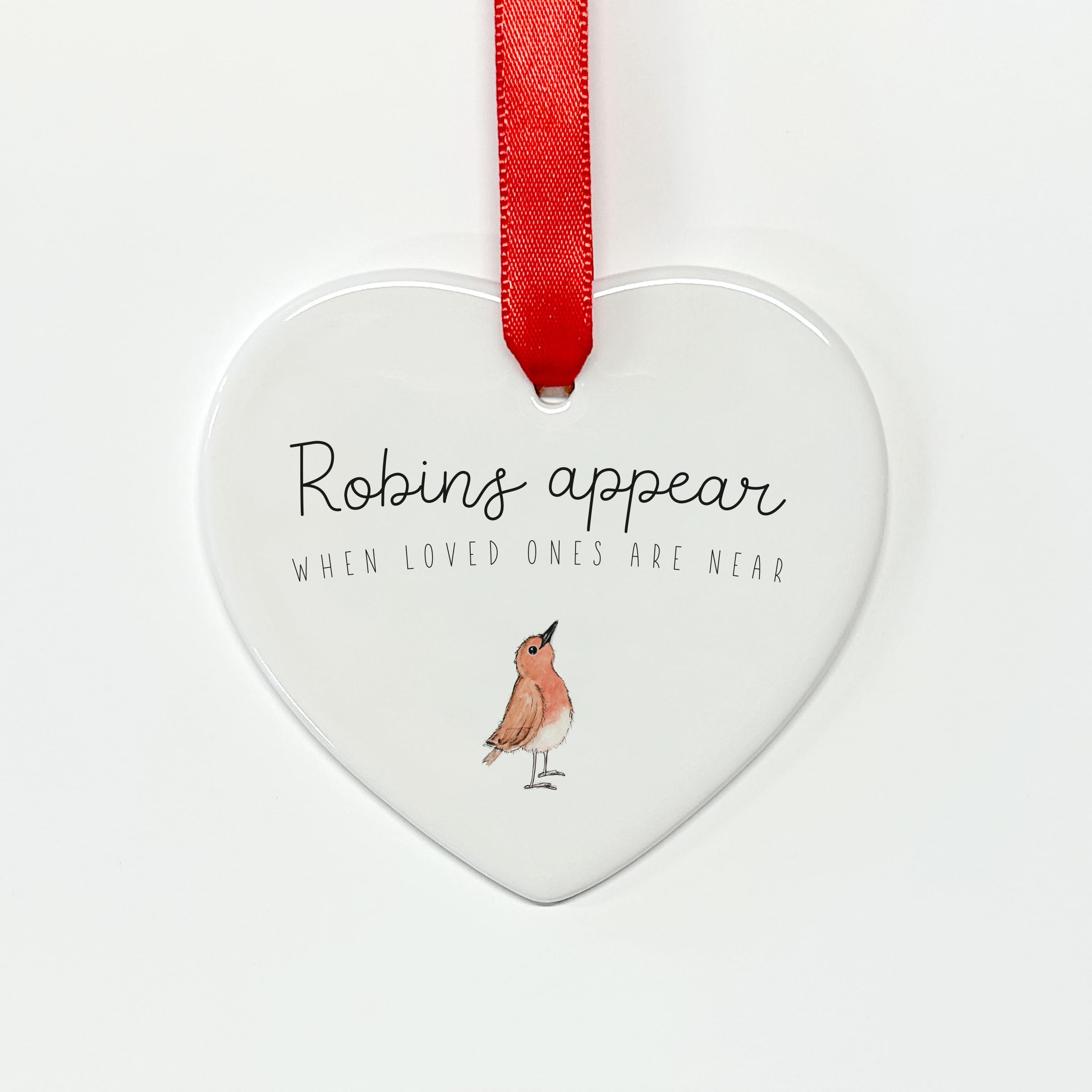 Robins Appear Ceramic Heart - Sympathy Gift - Memorial Gift - Sorry for your loss gift - Memorial Gifts - Remembrance Gift - Keepsake - Bereavement Gift - Gifts for Loss of Loved Ones