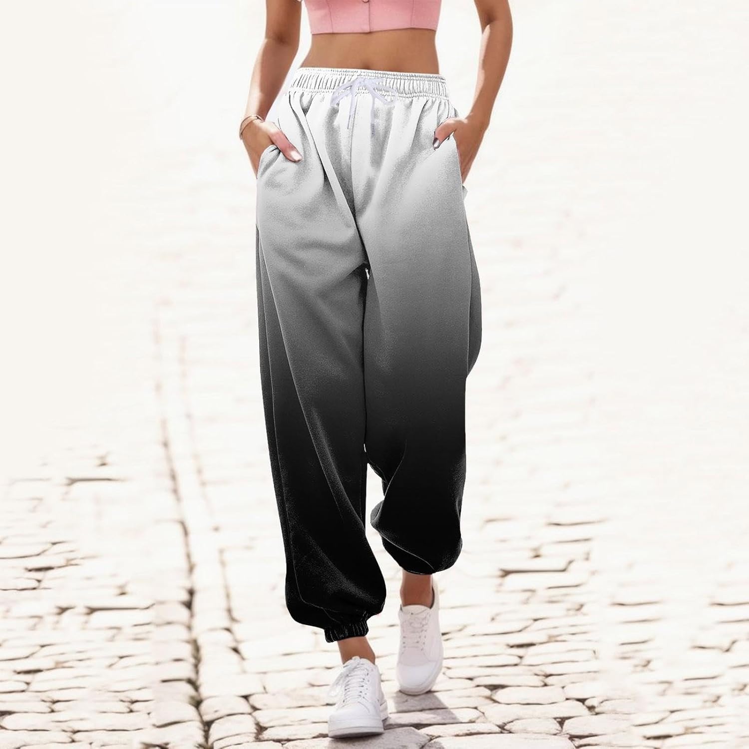 Amazon.com: Cinch Bottom Sweatpants for Women Loose Fit