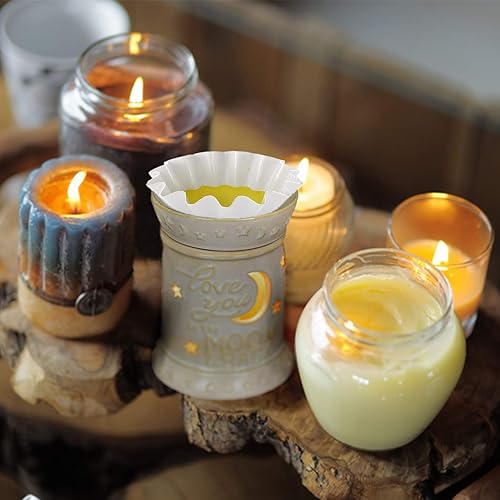 Miniatura 7 de JuoPool 50 forros para calentar cera derretida, vasos de cera perfumada para enchufar calentador de cera, derretidor de cera eléctrico, placa