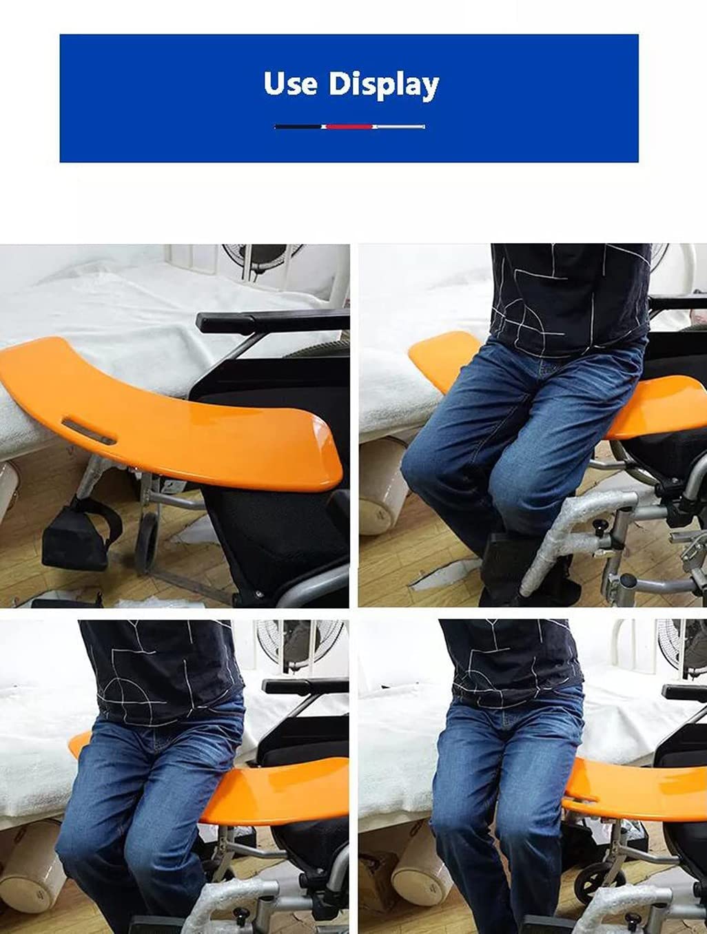Tablero Transferencia para Silla Ruedas, Tablero de Transferencia Curvo, Placa De Transferencia Auxiliar Móvil para Transferir Al Paciente La Silla Ruedas A La Cama
