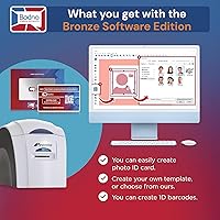 Vista 4 de Magicard Pronto. Impresora de tarjetas de identificación y paquete completo de suministros con software Bodno ID