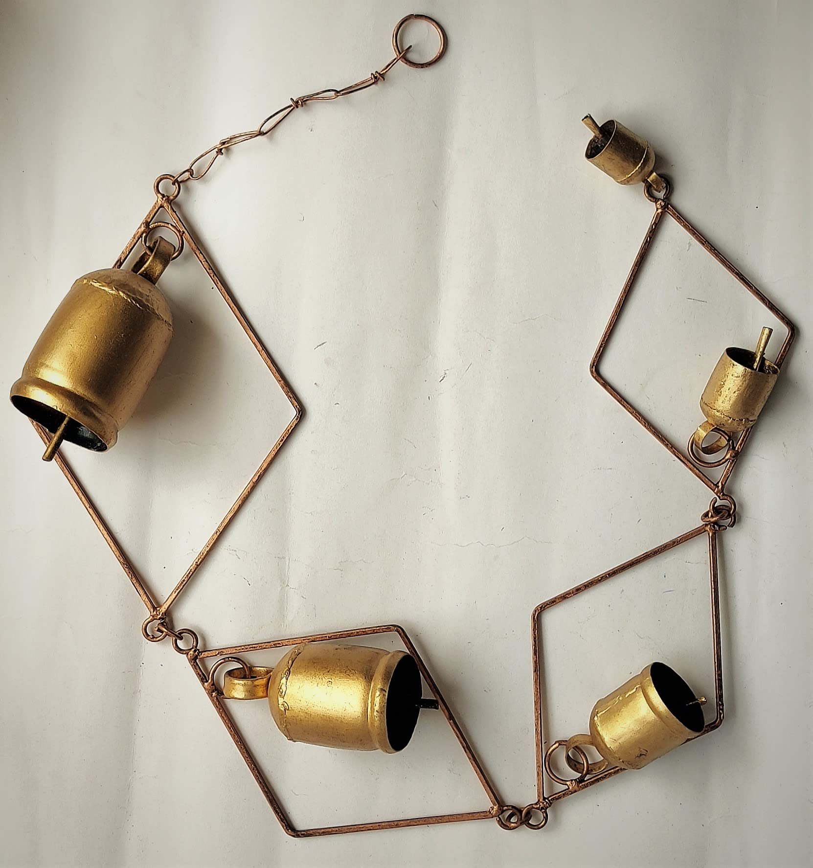 MIRAMAYEE Elegant Diamond Shape Positive Energy Wind Chimes for Home Decor, Balcony, Outdoor, Garden, Bedroom, Wind Chimes with Great Melodious