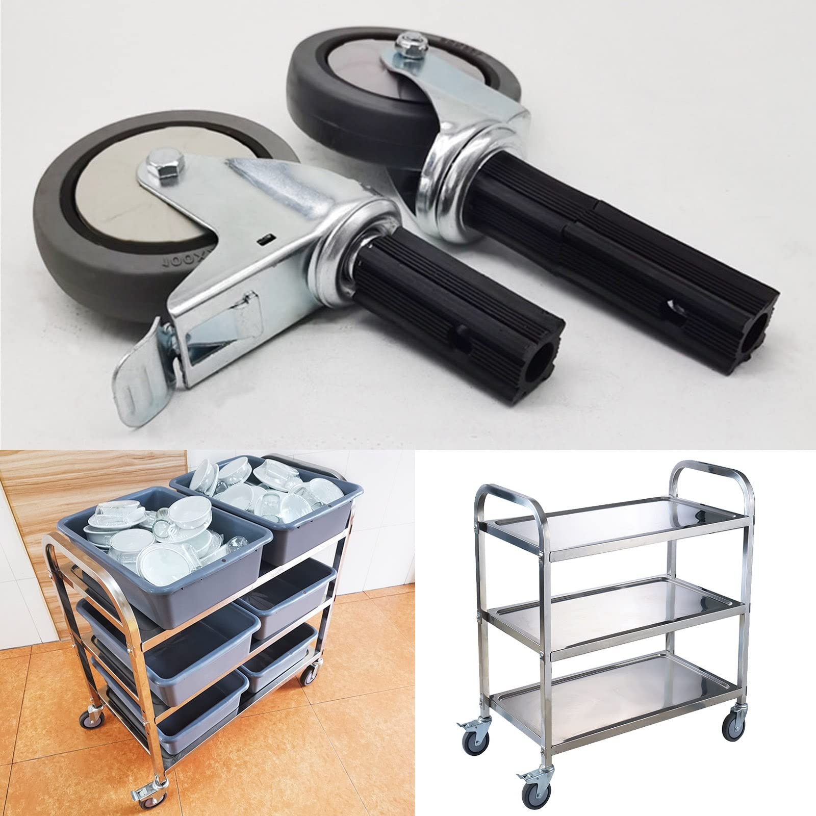 Amazon.co.jp: M12 ステムキャスター 23mm角取付ソケット付き 4