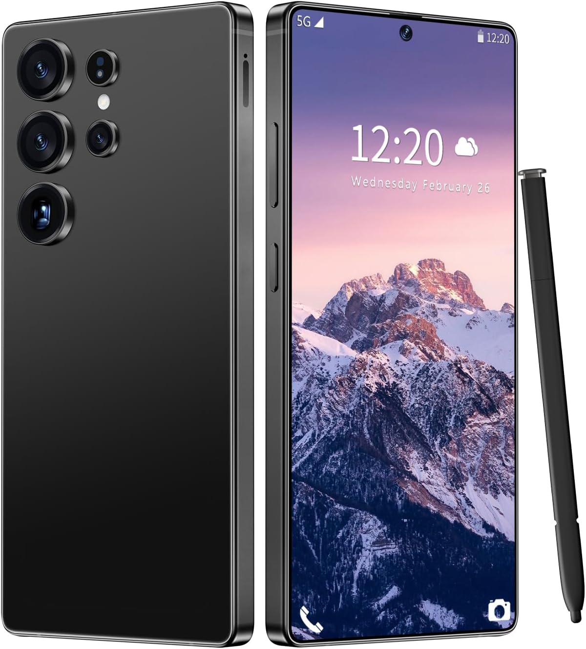 - I25 Ultra Unlocked Cell Phone,Built in Pen Unlocked Phone,12+512GB Android 14 Battery 3800mAh 6.99" HD Screen Smartphone, 5G/Face ID/Fingerprint Lock/Dual SIM/GPS (Black)