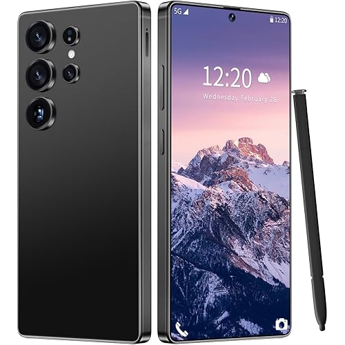 Huness I25 Ultra Unlocked Cell Phone,Built in Pen,16+1TB Unlocked Phone, Android 14 Battery 7000mAh 6.99" HD Screen Smartphone, 5G/Face ID/Fingerprint Lock/Dual SIM/GPS (Black, 16+1TB)