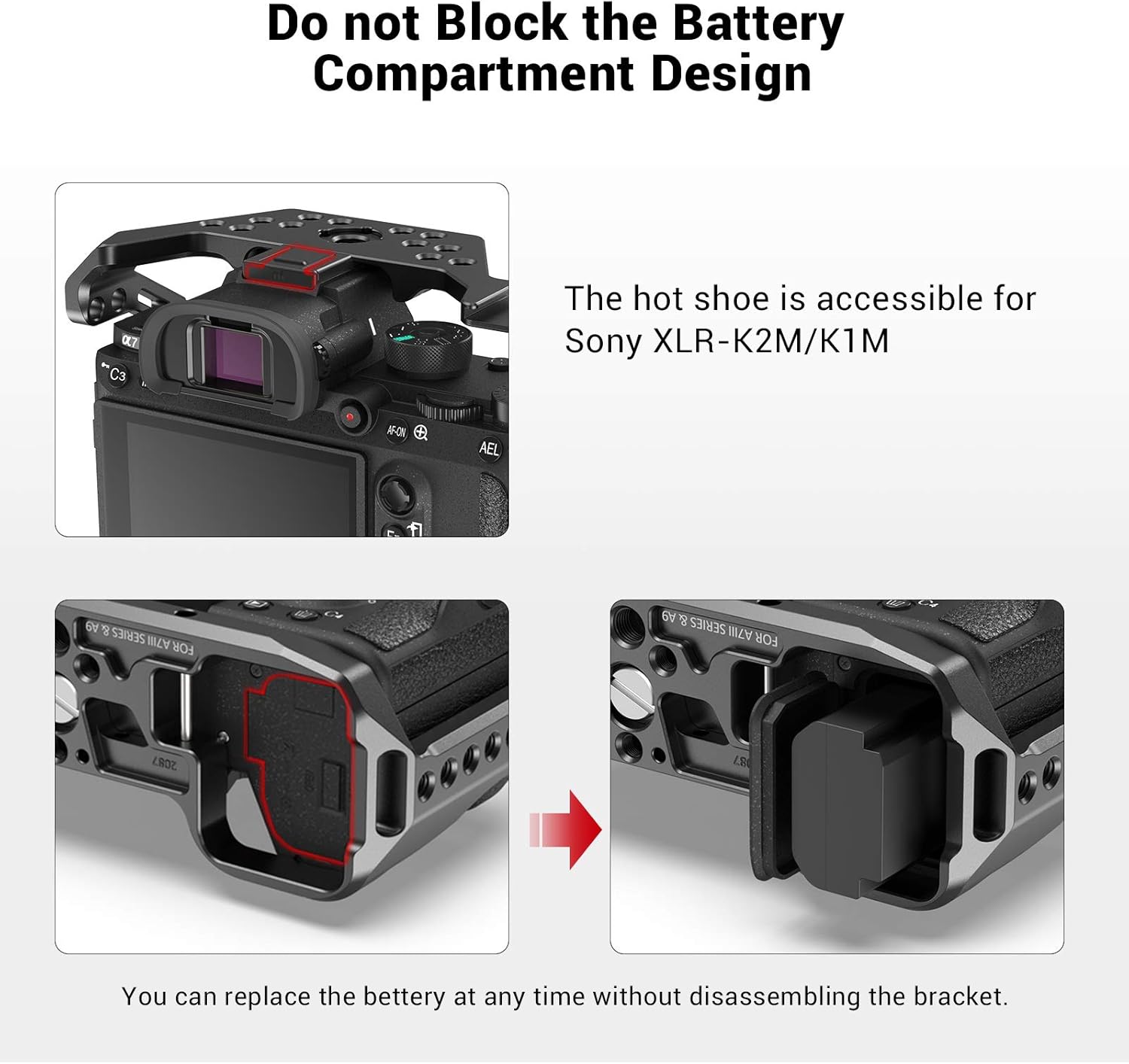Flаѕh Dеаlѕ - 70% оƒƒ SmallRig A7RIII / A7III / A7M3 Camera Cage for Sony A7RIII / A7III / A7M3 Camera (ILCE-7RM3 / A7R Mark III), w/ Shoe Mount, Built-in NATO Rail, Accessible for Sony XLR-K2M/K1M, Black – 2087