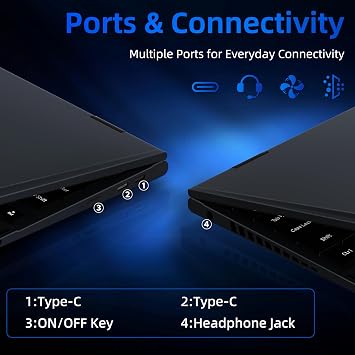 2-in-1 Mini Laptop 10.95 2K FHD IPS Touchscreen N95 CPU 16GB DDR5 512G SSD