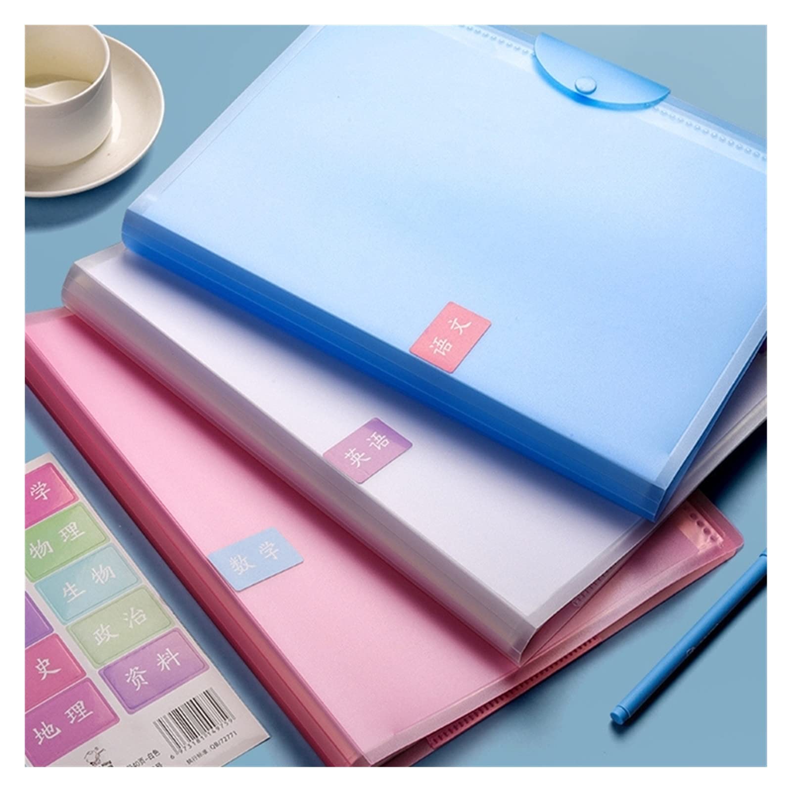 Rozszerzalny teczka Rozszerzalny Papier Testowy Dokumenty Organizator Foldery 20 Kieszeń/30 Kieszeń/40 Kieszenie do Szkoły Biura Menedżera Plików (Kolor: WH-40)