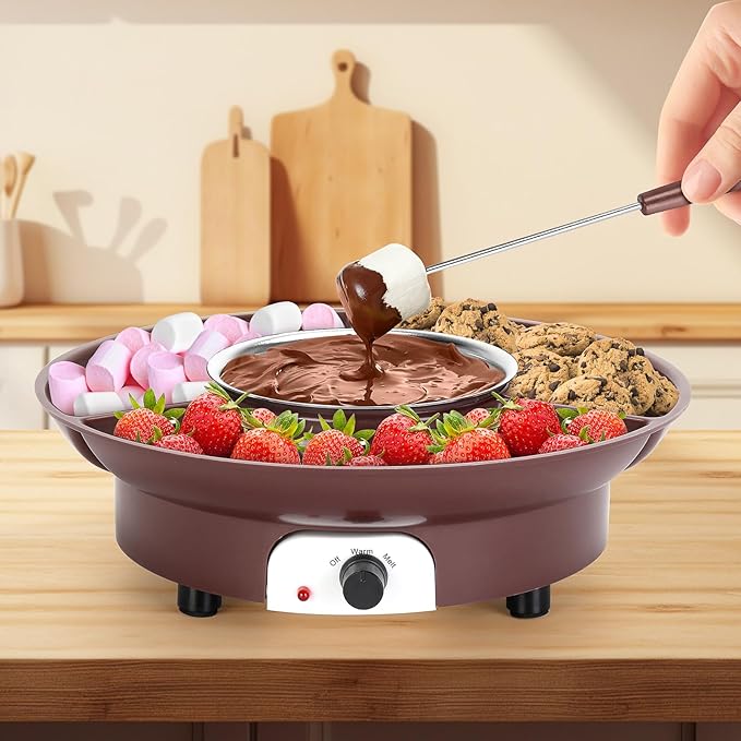 Fuente de Chocolate Eléctrica Mini 10oz con 6 Tenedores miniatura 6