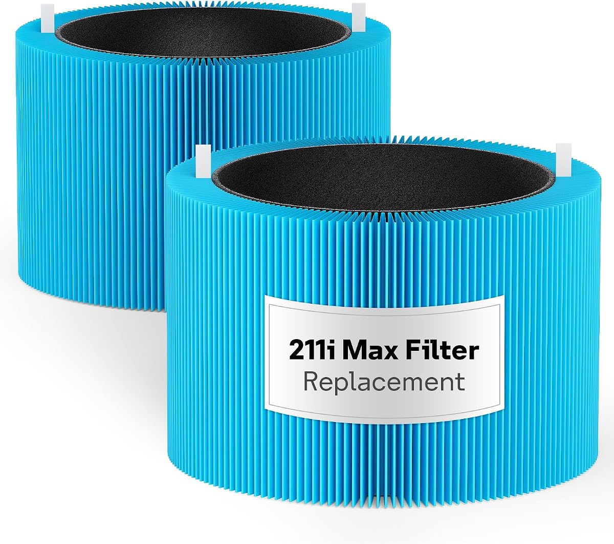F2MAX AllergenBlock Filter for Blueair Blue Pure 211i Max, 2 Pack | Dust, Pollen & Pet Dander Reduction; HEPA & Activated Carbon; Not for 211+ or 211+ Auto