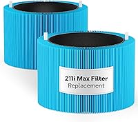 Vista 1 de Leemone 2 Pack Blue Pure 211i Max AllergenBlock Filter Replacement Compatible with Blue Pure 211i Max Air Puri-fier, True HEPA & Activated Carbon