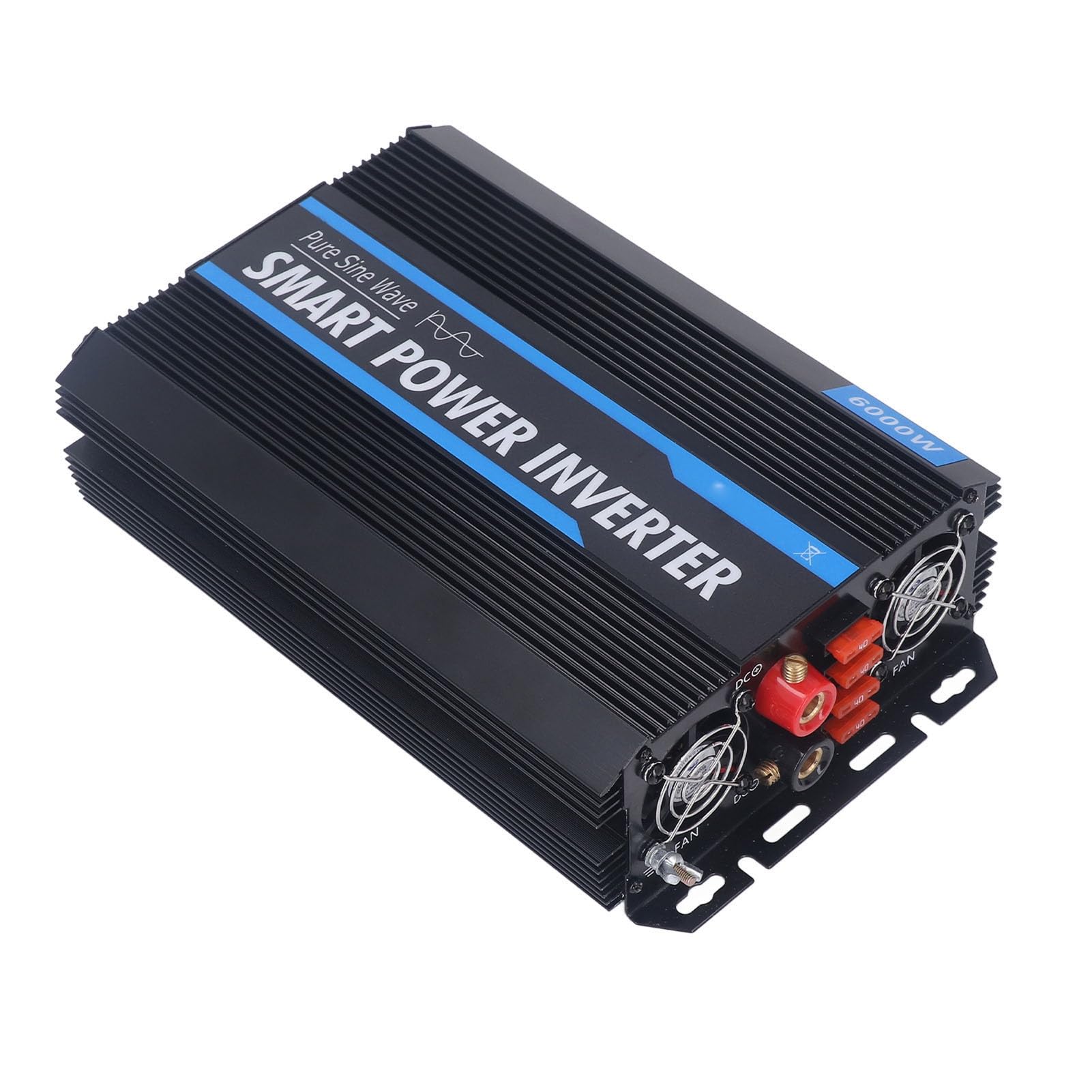 Inverter A Onda Sinusoidale Pura da 6000 W, Convertitore da 12 V CC A 220 V CA per Camper, Casa, Camion, Veicoli, Barca, Adattatore per Auto con Porte USB 5 V 2,4 A, 2 Prese CA