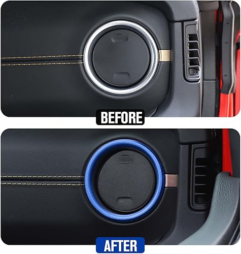 Miniatura 2 de JeCar Anillo de ventilación de aire acondicionado para salpicadero, cubierta de salida de CA, accesorios interiores compatibles con Jeep Wrangler JL